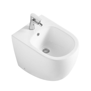 Bidet a pavimento filo muro in ceramica colore bianco FB53B