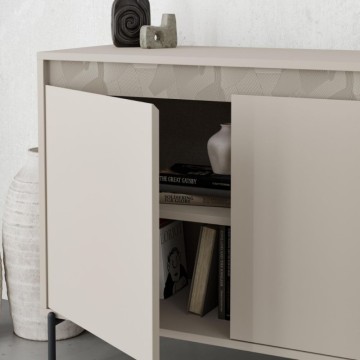 Madia tre ante cashmere e dettaglio decorativo 150x40x79.5H Mott150