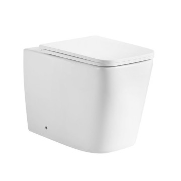 WC filo muro a pavimento in ceramica colore bianco lucido FT54D