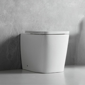WC filo muro a pavimento in ceramica colore bianco lucido FT54D