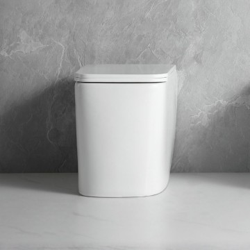 WC filo muro a pavimento in ceramica colore bianco lucido FT54D