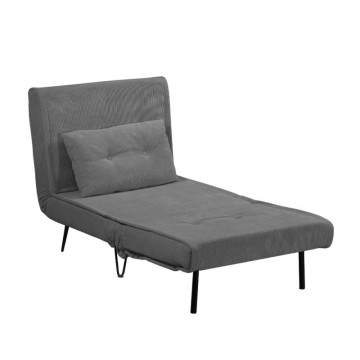 Poltrona letto senza braccioli colore grigio scuro Quarzo