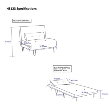 Poltrona letto senza braccioli colore grigio scuro Quarzo