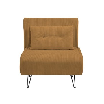 Poltrona letto senza braccioli colore mostarda Quarzo