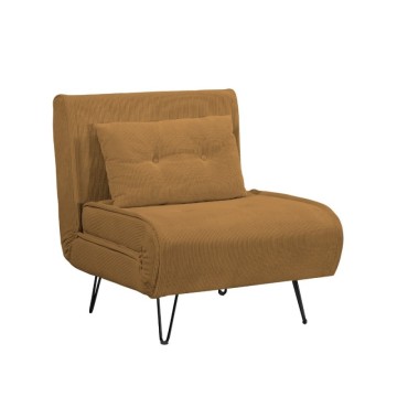Poltrona letto senza braccioli colore mostarda Quarzo