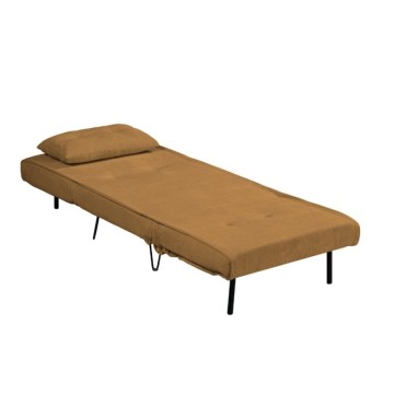 Poltrona letto senza braccioli colore mostarda Quarzo