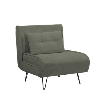 Poltrona letto senza braccioli colore verde muschio Quarzo