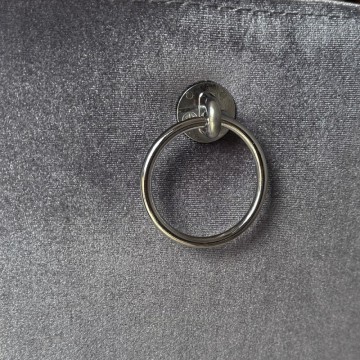 Set 2 Sedie in vellutino grigio con gambe in tinta Zen