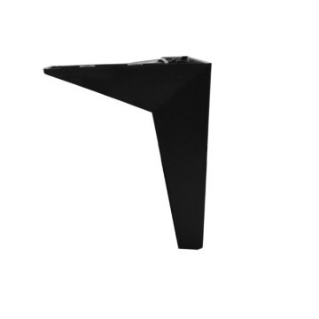 Piede triangolare per mobile in plastica nero H15 STAR15BLACK