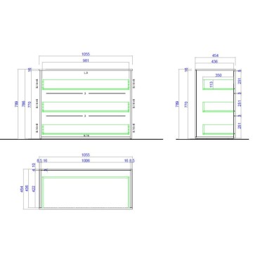 Camera da letto con armadio 6 ante battenti e letto matrimoniale in legno colore olmo Corinna