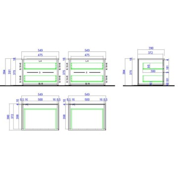 Camera da letto con armadio 6 ante battenti e letto matrimoniale in legno colore olmo Corinna