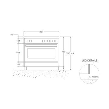 Cucina con piano a induzione e forno elettrico multifunzione inox classe A 90x60 Bertazzoni AMN964IEXE