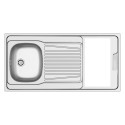 Lavello reversibile 1 vasca e gocciolatoio con foro per piano cottura 30 cm inox 120x60 Indiano120