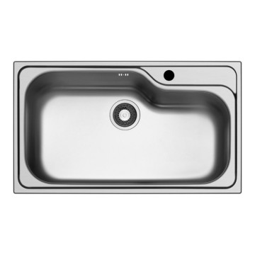 Lavello da incasso con 1 vasca 86x50 cm in acciaio inox Ionio