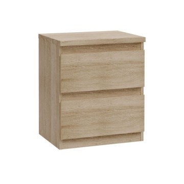 Camera da letto Milk con armadio 2 ante rovere bianco e letto Stiletto