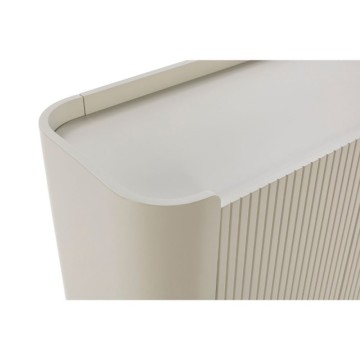 Credenza alta con 2 ante effetto cannettato colore crema 100x40x140H