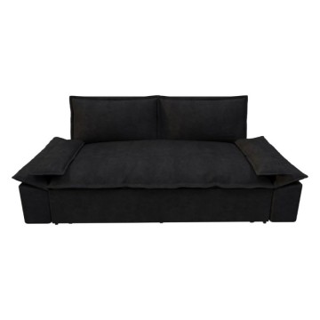 Divano letto 2 posti colore nero 185x85x85H Belly