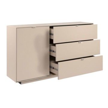 Madia con anta e 3 cassetti colore cashmere 160 cm Sivas51A
