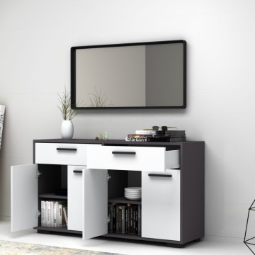 Multiuso Truva 4 ante e 2 cassetti 140 cm grigio bianco