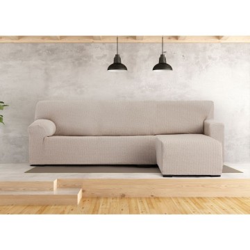 Copridivano Troya elastico penisola destra beige bracciolo corto 250/310