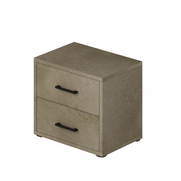 Comodino 2 cassetti 52x36x43H argilla