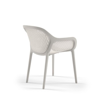 Poltrona design Atra grigio bianco