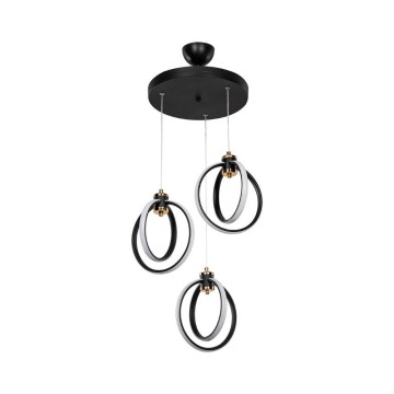 Lampada a sospensione Felicia tre punti luce cerchi LED ASZ1593