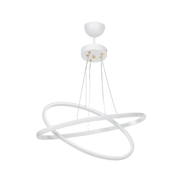 Lampada a sospensione Muso due anelli bianchi Led MDL4438 Lampada a sospensione Muso due anelli bianchi Led MDL4438