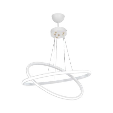 Lampada a sospensione Muso due anelli bianchi Led MDL4438