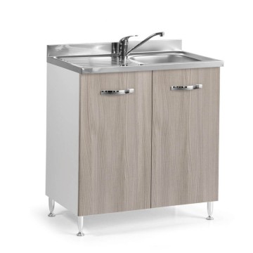 Sottolavello 80x50 cm con due ante olmo