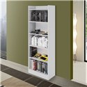 Libreria Alessia 64x29x180H bianco frassinato