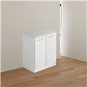 Laundry mobile bagno due ante 71x50x85,5 bianco frassinato