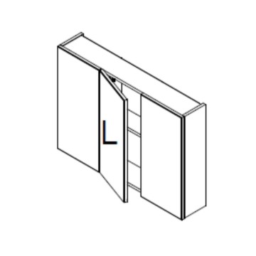 Pensile bagno bianco Solo3 con 3 ante specchio