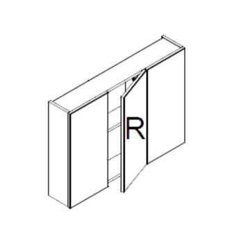 Pensile bagno bianco Solo3 con 3 ante specchio
