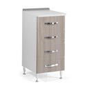 Cassettiera 4 cassetti 40x50x85H olmo
