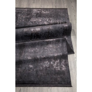 Tappeto antiscivolo vintage bambù colore antracite 160x230