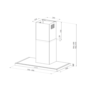 Samet Cappa Embla 9023 da parete acciaio inox