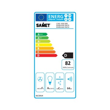 Samet Cappa Embla 9023 da parete acciaio inox