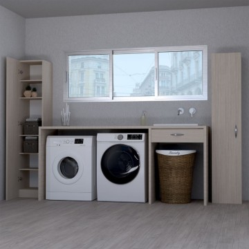 Scarpiera Armadio con anta e ripiani Gabriella 180 olmo