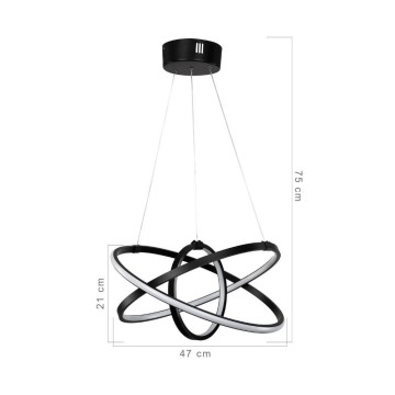 Lampada a sospensione Costana tre cerchi Led MDL4236