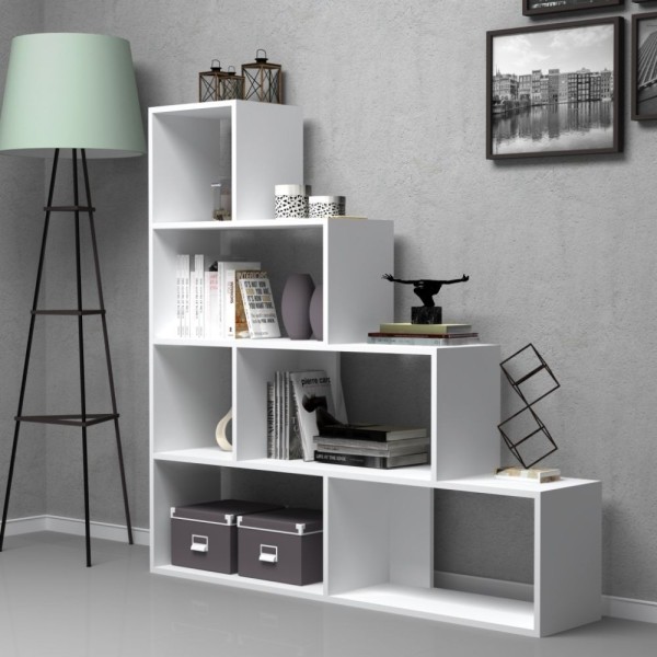 Libreria a scala Alis 145x145 cm. bianca Libreria a scala Alis 145x145 cm. bianca