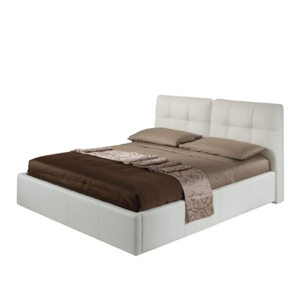 Letto matrimoniale contenitore Armonia bianco