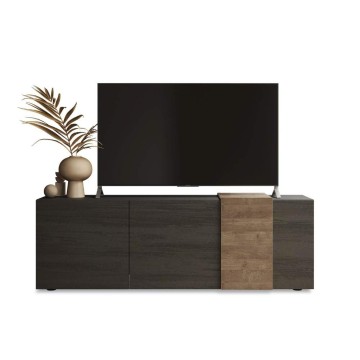 Porta TV Sabry 3 ante titanio rovere mercure