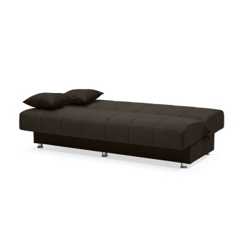 Divano letto contenitore Braga marrone 191x55x90