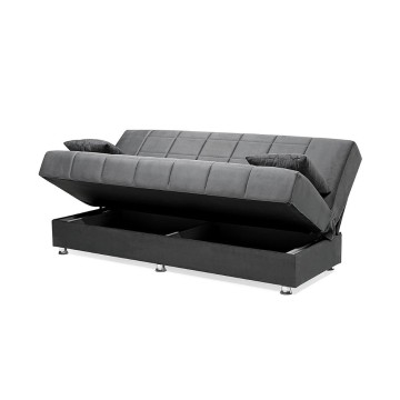 Divano letto contenitore Braga marrone 191x55x90