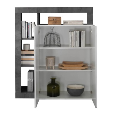 Credenza Mogol bianco lucido ossido 108x42x127H