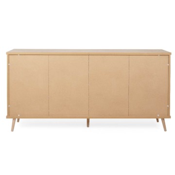 Credenza Epik 52 rovere antracite grigio 3 ante 2 cassetti 180x40x88,3