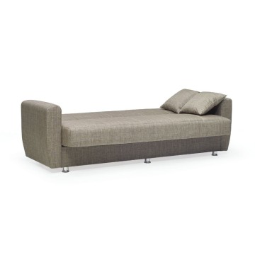 Divano letto con contenitore Rotterdam tortora 228x90x89H