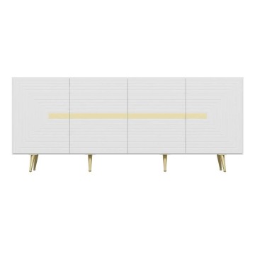 Madia Jose bianca 4 ante particolari oro 180x47x75h