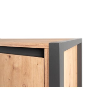Credenza alta Denver 51 L120XP40XH140 quercia antracite